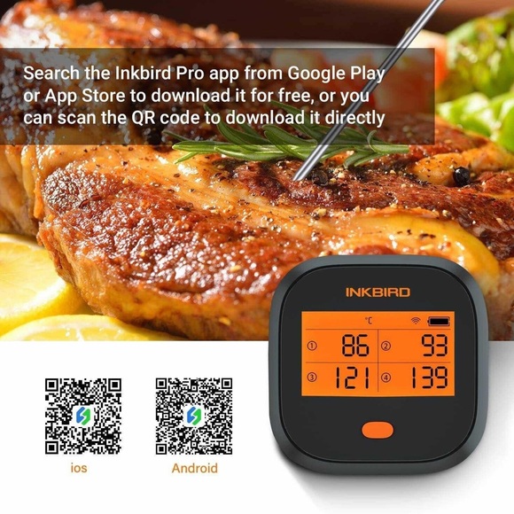 NEW Smart Wifi BBQ Meat Thermometer App Control 32℉~572℉ Temp Range 11 Modes - Picture 2 of 5